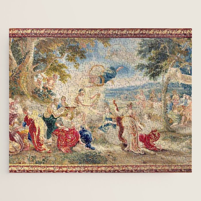 Antique Brussels Tapestry 18th Century The Wedding of Psyche  Jigsaw Puzzle Gallery Image 1
