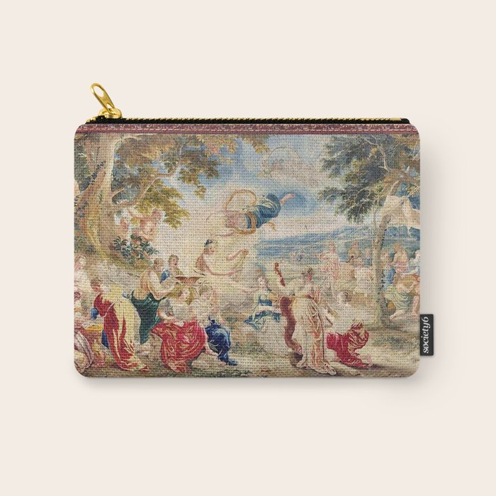 Antique Brussels Tapestry 18th Century The Wedding of Psyche  Carry All Pouch Gallery Image 1