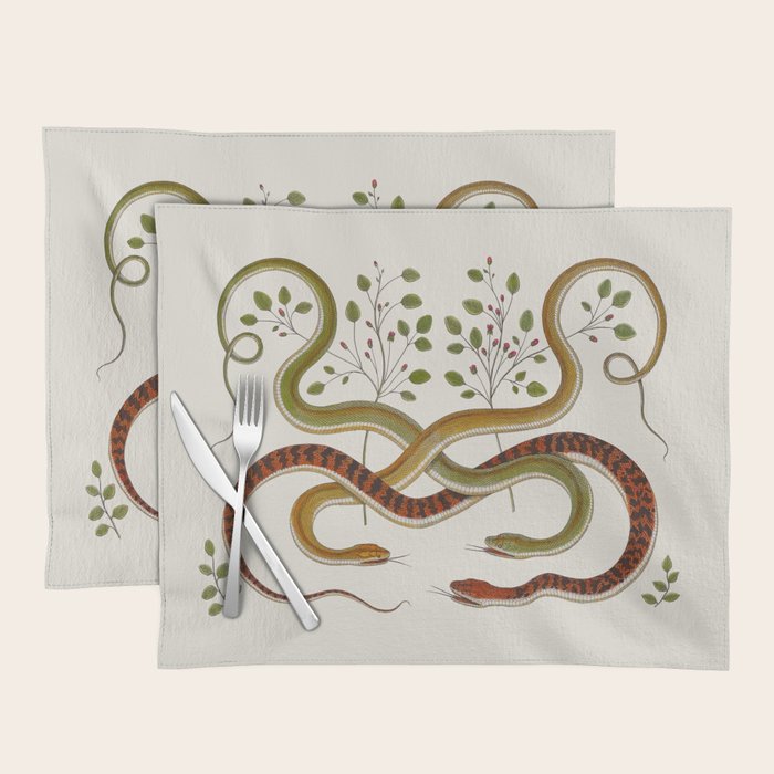 Snakes by Albertus Seba Placemat Gallery Image 1