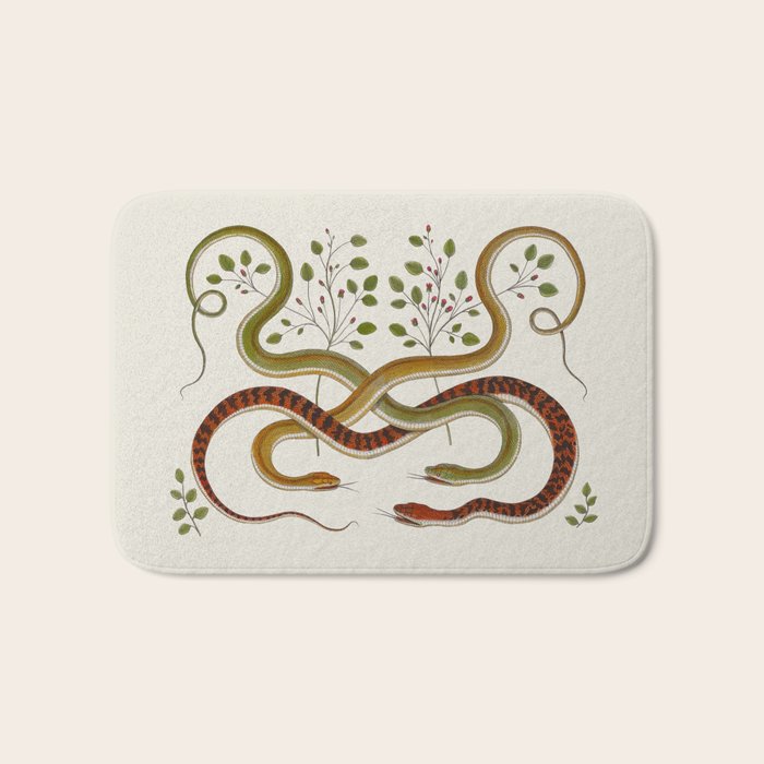 Snakes by Albertus Seba Bath Mat Gallery Image 1