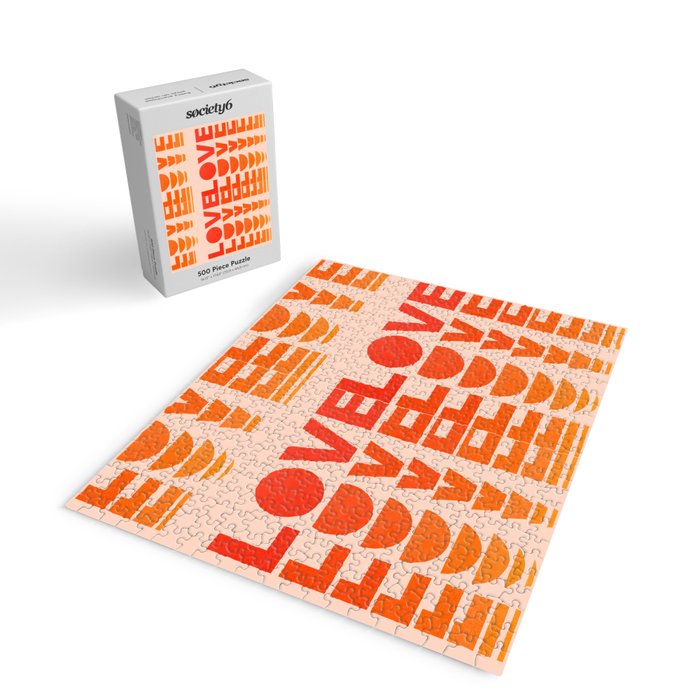 Abstraction_LOVE_SUNSET_Minimalism_001 Jigsaw Puzzle Gallery Image 2