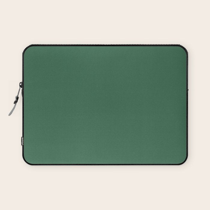 Green Solid Modern Retro Color Laptop Sleeve Gallery Image 1