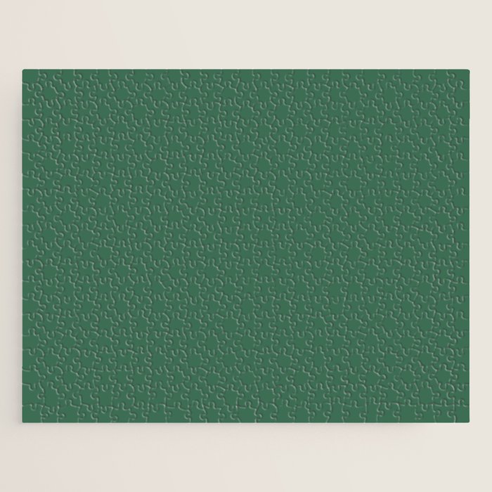 Green Solid Modern Retro Color Jigsaw Puzzle Gallery Image 1
