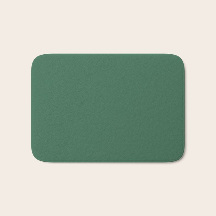 Green Solid Modern Retro Color Bath Mat Gallery Image 1