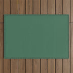 Green Solid Modern Retro Color Outdoor Rug Gallery Image 1