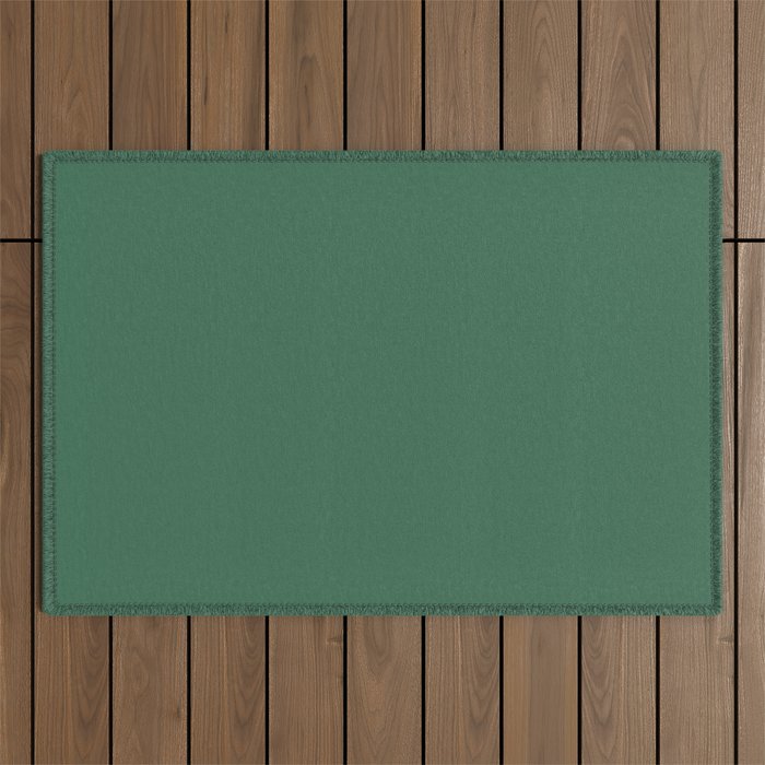 Green Solid Modern Retro Color Outdoor Rug Gallery Image 1