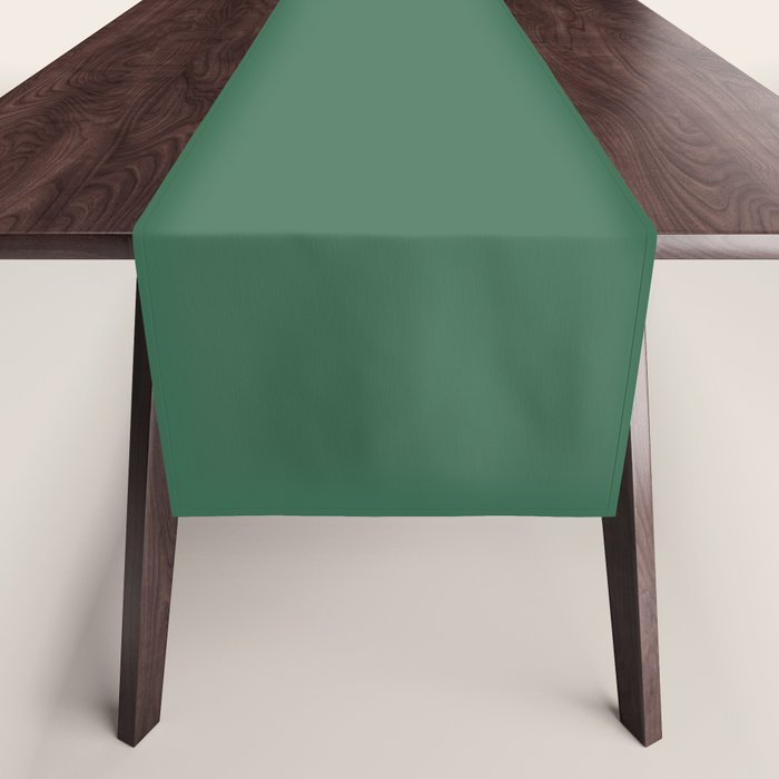 Green Solid Modern Retro Color Table Runner Gallery Image 1