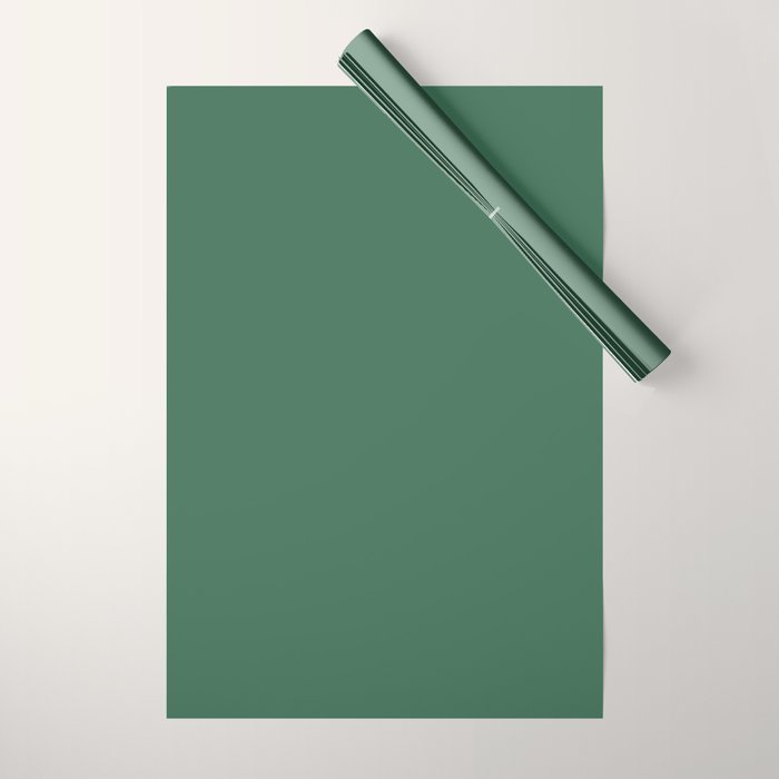 Green Solid Modern Retro Color Wrapping Paper Gallery Image 1