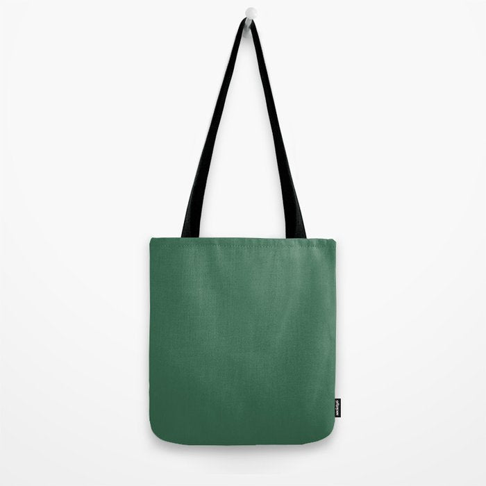 Green Solid Modern Retro Color Tote Bag Gallery Image 2
