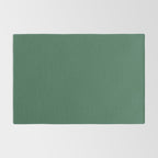 Green Solid Modern Retro Color Rug Gallery Image 2