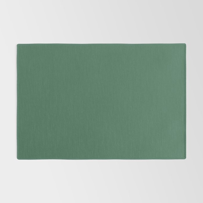 Green Solid Modern Retro Color Rug Gallery Image 2
