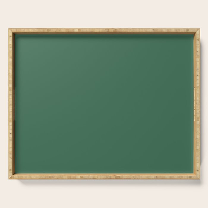 Green Solid Modern Retro Color Serving Tray Gallery Image 1