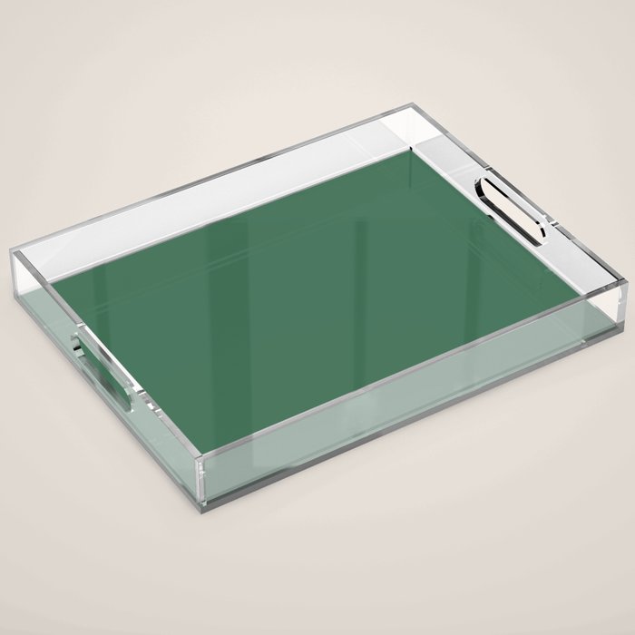 Green Solid Modern Retro Color Acrylic Tray Gallery Image 1