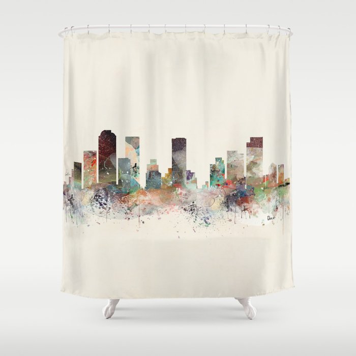 denver colorado skyline Shower Curtain Gallery Image 1