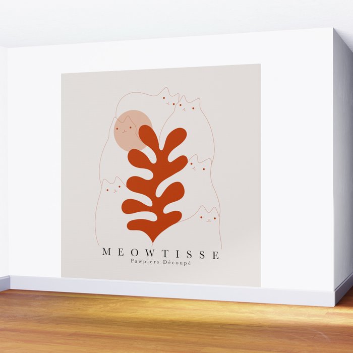 Meowtisse Wall Mural Gallery Image 2