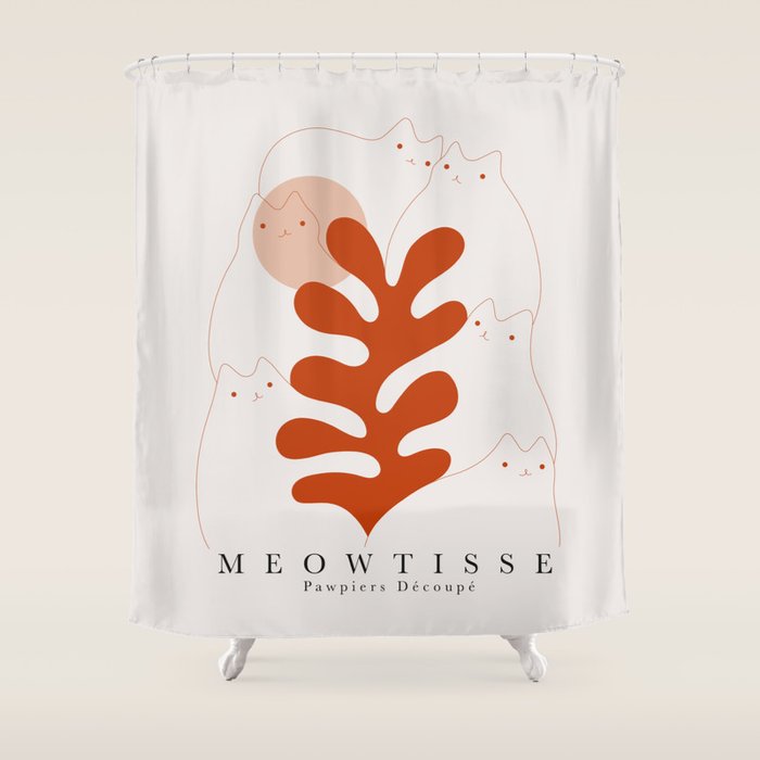 Meowtisse Shower Curtain Gallery Image 1