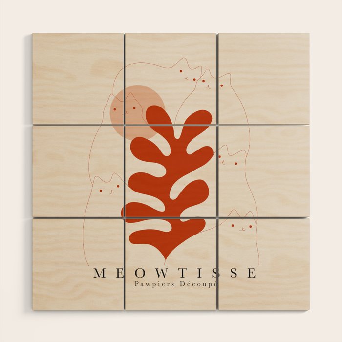 Meowtisse Wood Wall Art Gallery Image 1