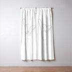 Minimal Line Art Shaka Hand Gesture Window Curtain Gallery Image 3