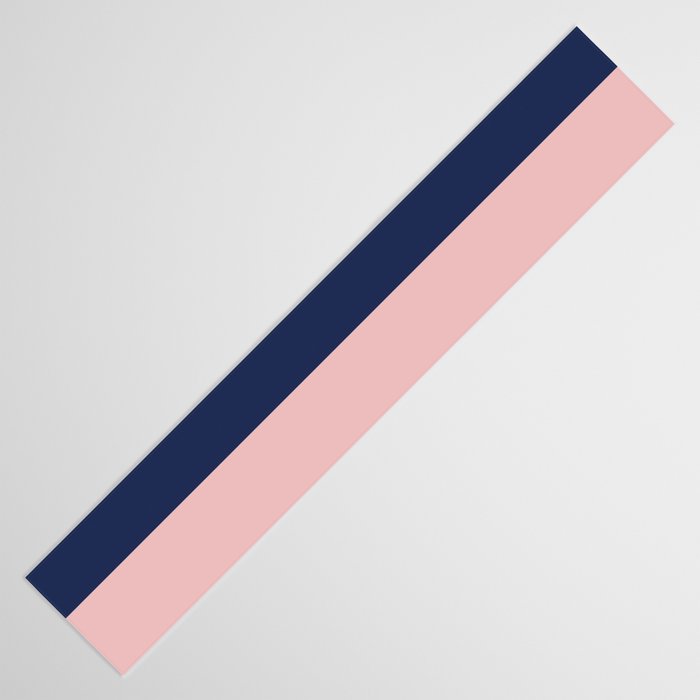 Cheerful Striped Pattern in Navy Blue, Pink, and White Table Runner Gallery Image 3