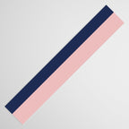 Cheerful Striped Pattern in Navy Blue, Pink, and White Table Runner Gallery Image 3