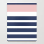 Cheerful Striped Pattern in Navy Blue, Pink, and White Notebook Gallery Image 4
