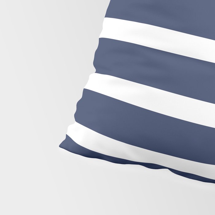 Cheerful Striped Pattern in Navy Blue, Pink, and White Pillow Sham Gallery Image 4