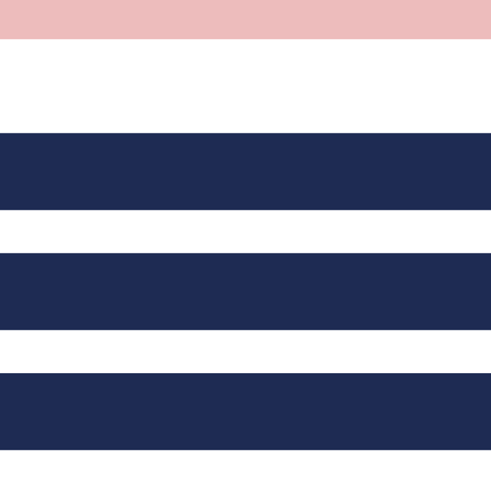 Cheerful Striped Pattern in Navy Blue, Pink, and White Coffee Mug Gallery Image 2