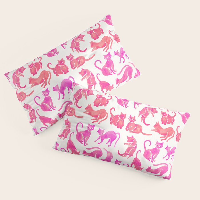 Cat Positions - Pink OmbrÃ© Palette Pillow Sham Gallery Image 2