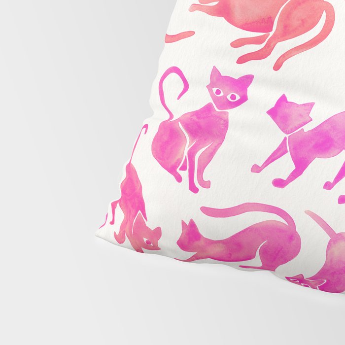Cat Positions - Pink OmbrÃ© Palette Pillow Sham Gallery Image 4
