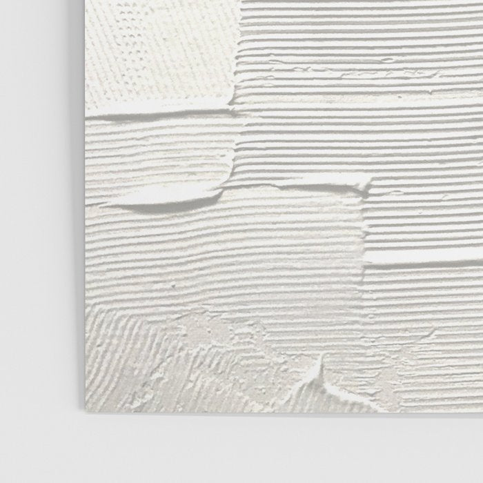 Relief [1]: an abstract, textured piece in white by Alyssa Hamilton Art Poster Gallery Image 3