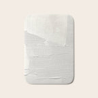Relief [1]: an abstract, textured piece in white by Alyssa Hamilton Art Bath Mat Gallery Image 1