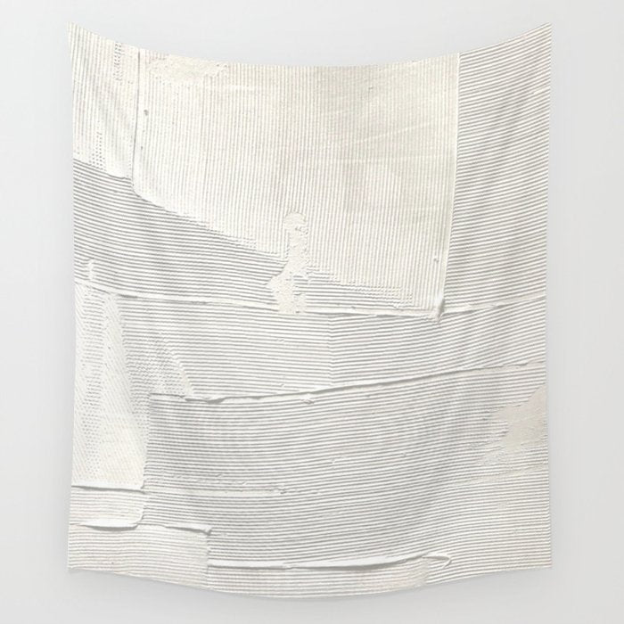 Relief [1]: an abstract, textured piece in white by Alyssa Hamilton Art Wall Tapestry Gallery Image 1
