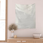 Relief [1]: an abstract, textured piece in white by Alyssa Hamilton Art Wall Tapestry Gallery Image 2