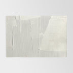Relief [1]: an abstract, textured piece in white by Alyssa Hamilton Art Rug Gallery Image 2