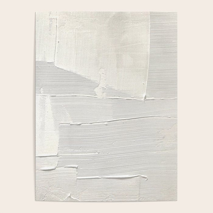 Relief [1]: an abstract, textured piece in white by Alyssa Hamilton Art Poster Gallery Image 4