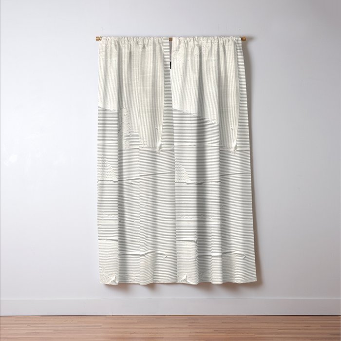 Relief [1]: an abstract, textured piece in white by Alyssa Hamilton Art Window Curtain Gallery Image 3