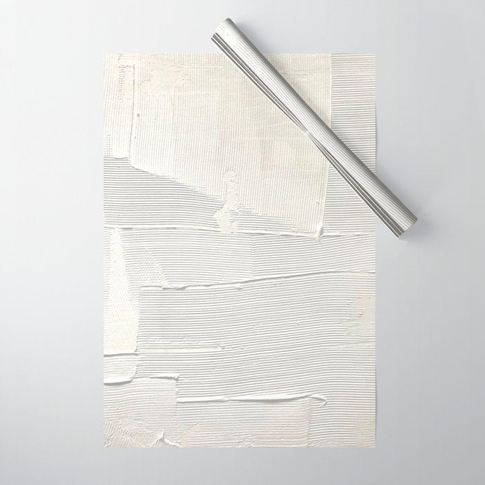 Relief [1]: an abstract, textured piece in white by Alyssa Hamilton Art Wrapping Paper Gallery Image 1
