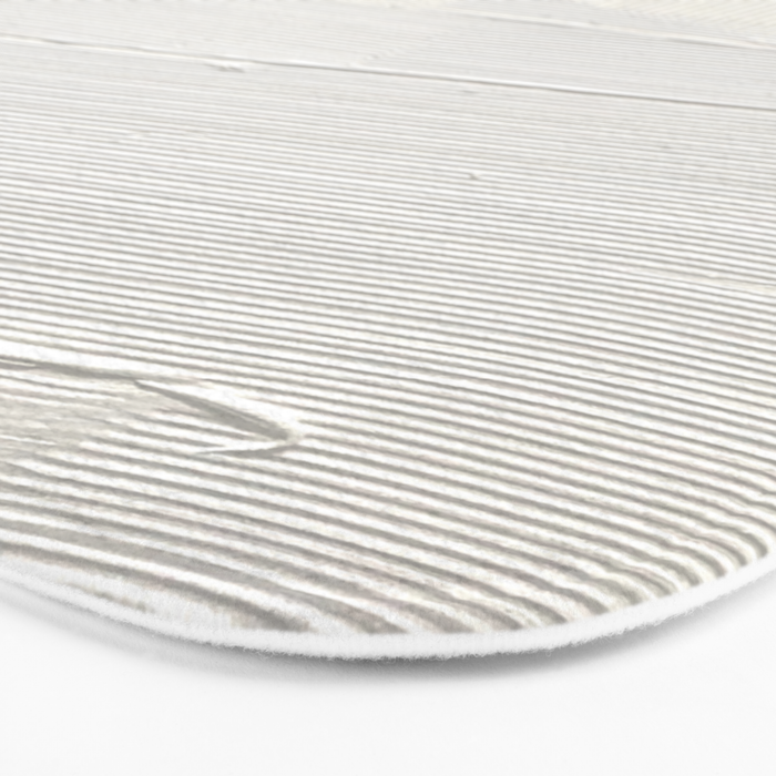 Relief [1]: an abstract, textured piece in white by Alyssa Hamilton Art Bath Mat Gallery Image 3