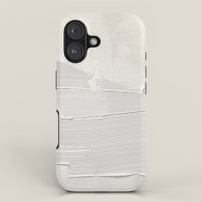 Relief [1]: an abstract, textured piece in white by Alyssa Hamilton Art iPhone Case Gallery Image 1