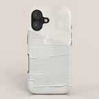 Relief [1]: an abstract, textured piece in white by Alyssa Hamilton Art iPhone Case Gallery Image 1