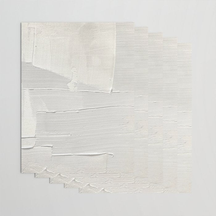 Relief [1]: an abstract, textured piece in white by Alyssa Hamilton Art Wrapping Paper Gallery Image 3