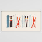 Retro Ski Illustration Desk Mat Gallery Image 3