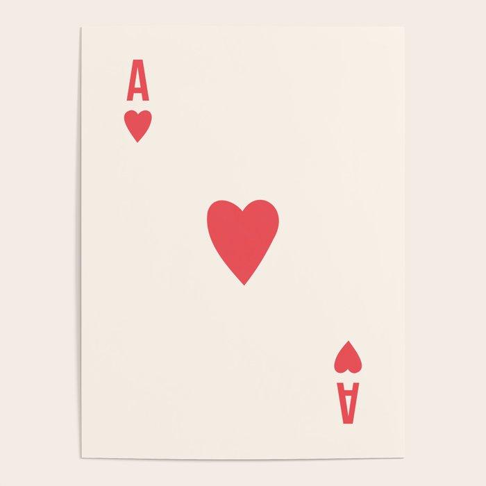 Red Ace of Hearts Poster Gallery Image 4