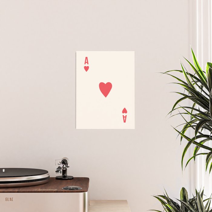 Red Ace of Hearts Poster Gallery Image 2