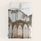 Retro Surfboard California Duvet Cover Gallery Image 6