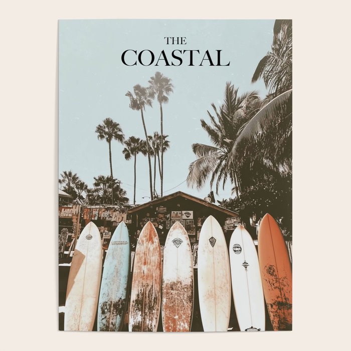 Retro Surfboard California Poster Gallery Image 4
