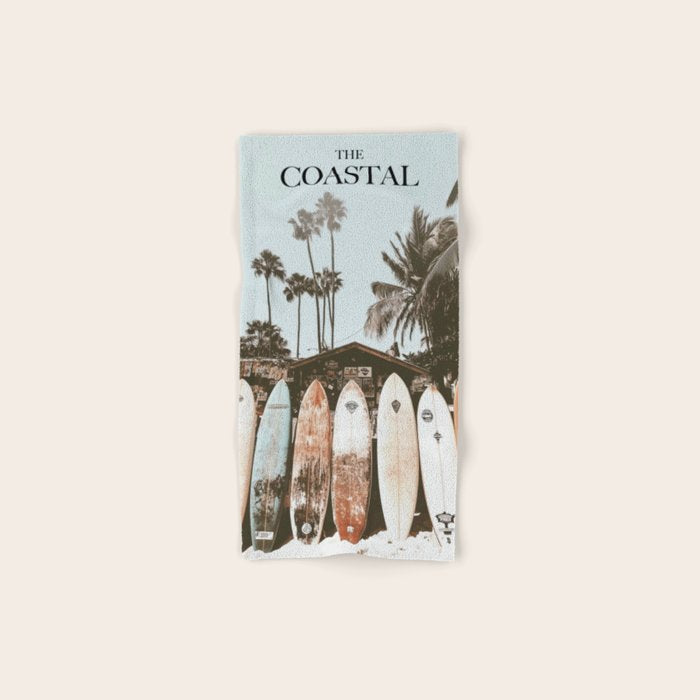Retro Surfboard California Bath Towel Gallery Image 1
