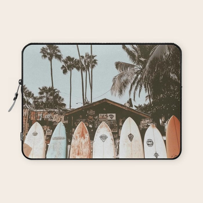 Retro Surfboard California Laptop Sleeve Gallery Image 1