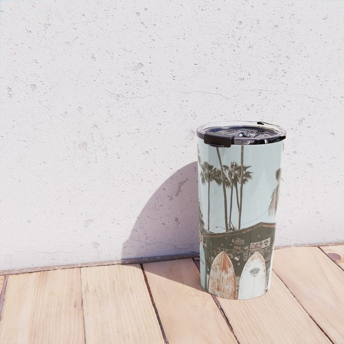 Retro Surfboard California Travel Mug Gallery Image 4