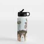 Retro Surfboard California Water Bottle Gallery Image 1